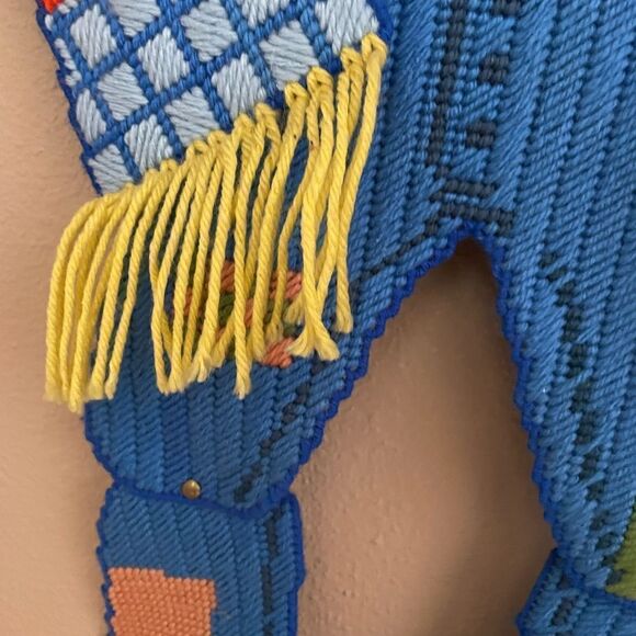 Vintage Fall Harvest Scarecrow Jointed Yarn Hobbyist Piece 3 Feet Long AMAZING!! - Picture 7 of 15